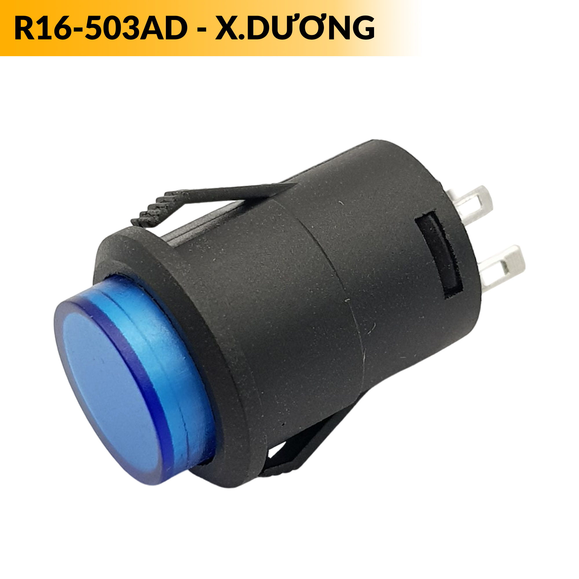 Nút nhấn giữ có đèn kiểu gài 16mm r16-503
