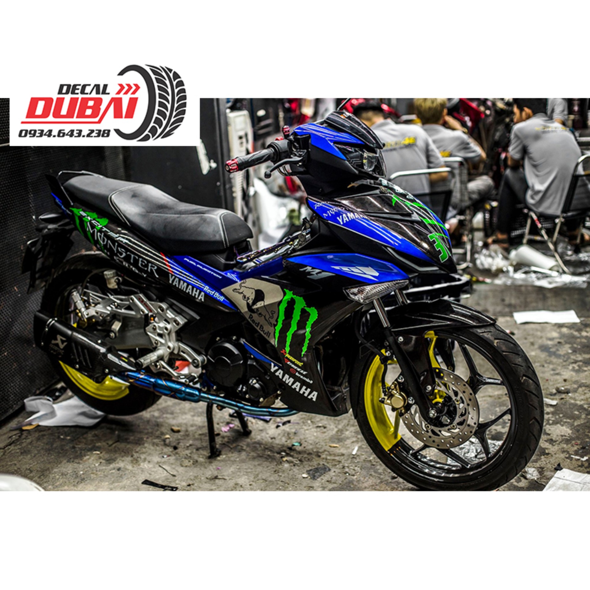 Tem Trùm Exciter 150 Xanh Đen Monster