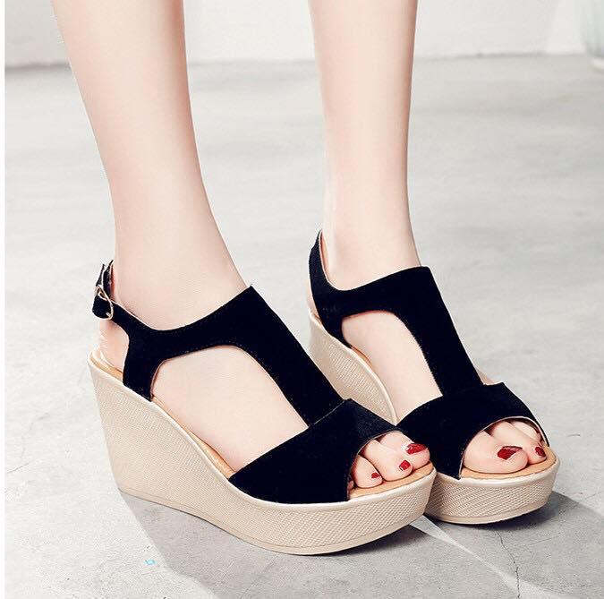 Giày sandal đế xuồng 9p bản ngang nối chữ T - X003