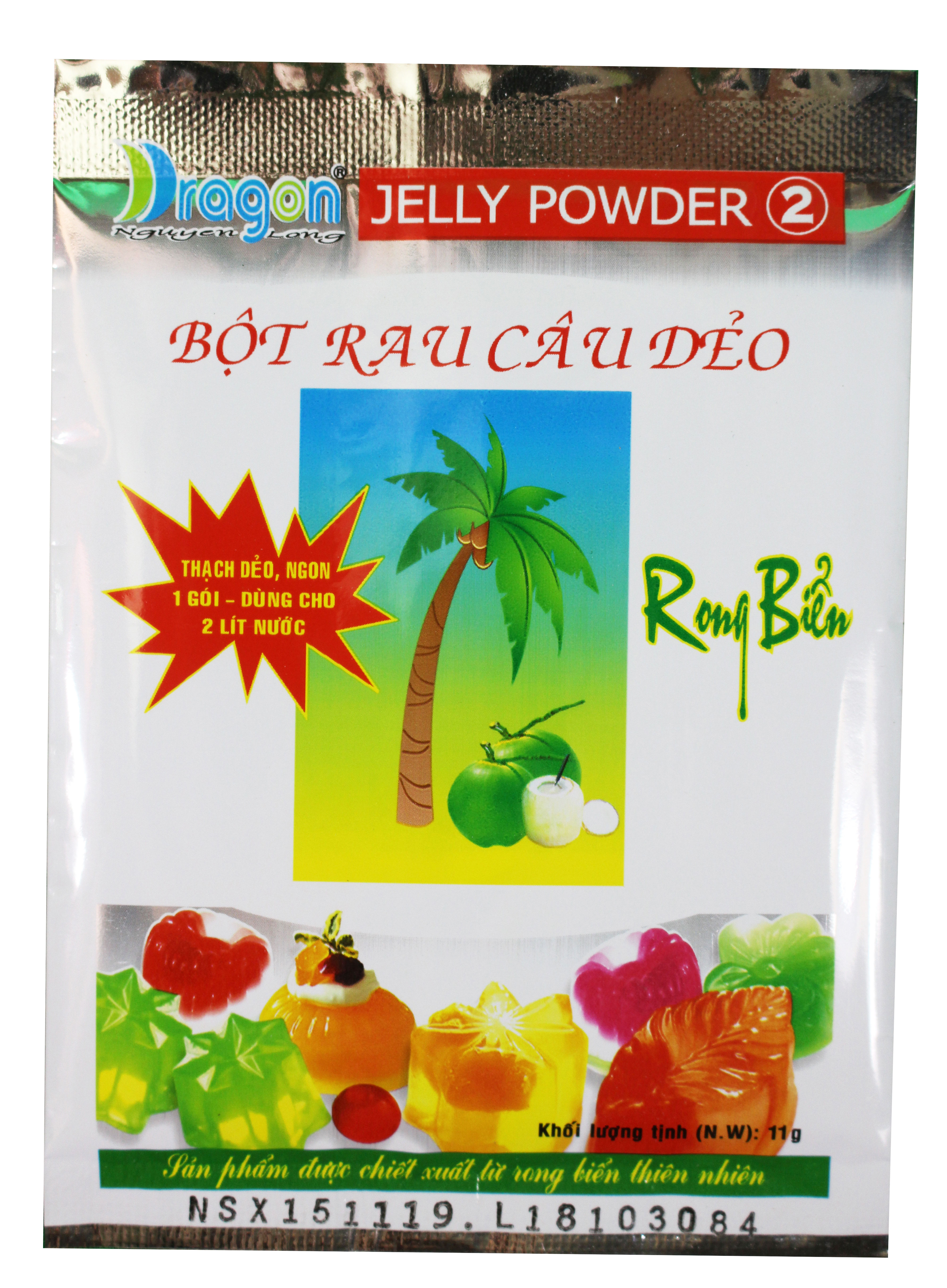 Bột Rau Câu Dẻo DRAGON (12 gói x 11g)