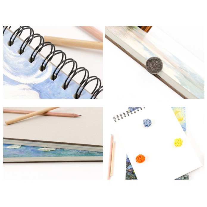 Sổ Vẽ Phác Họa Sketchbook Van Gogh, A4, 50 Tờ