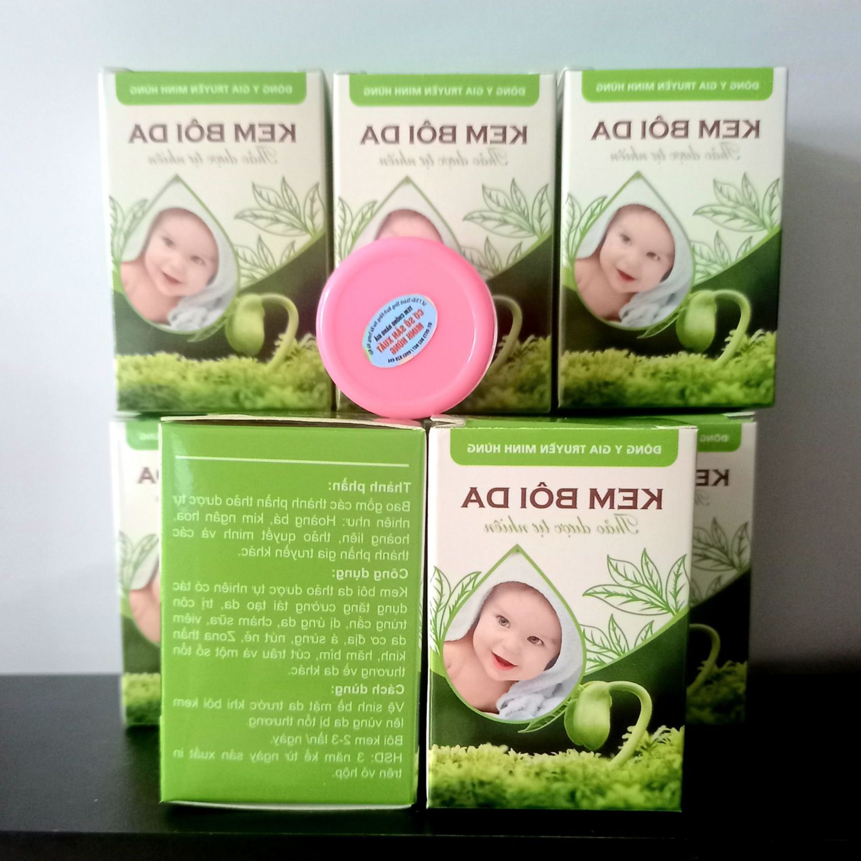 combo (5 lọ) kem bôi da thảo dược minh hùng