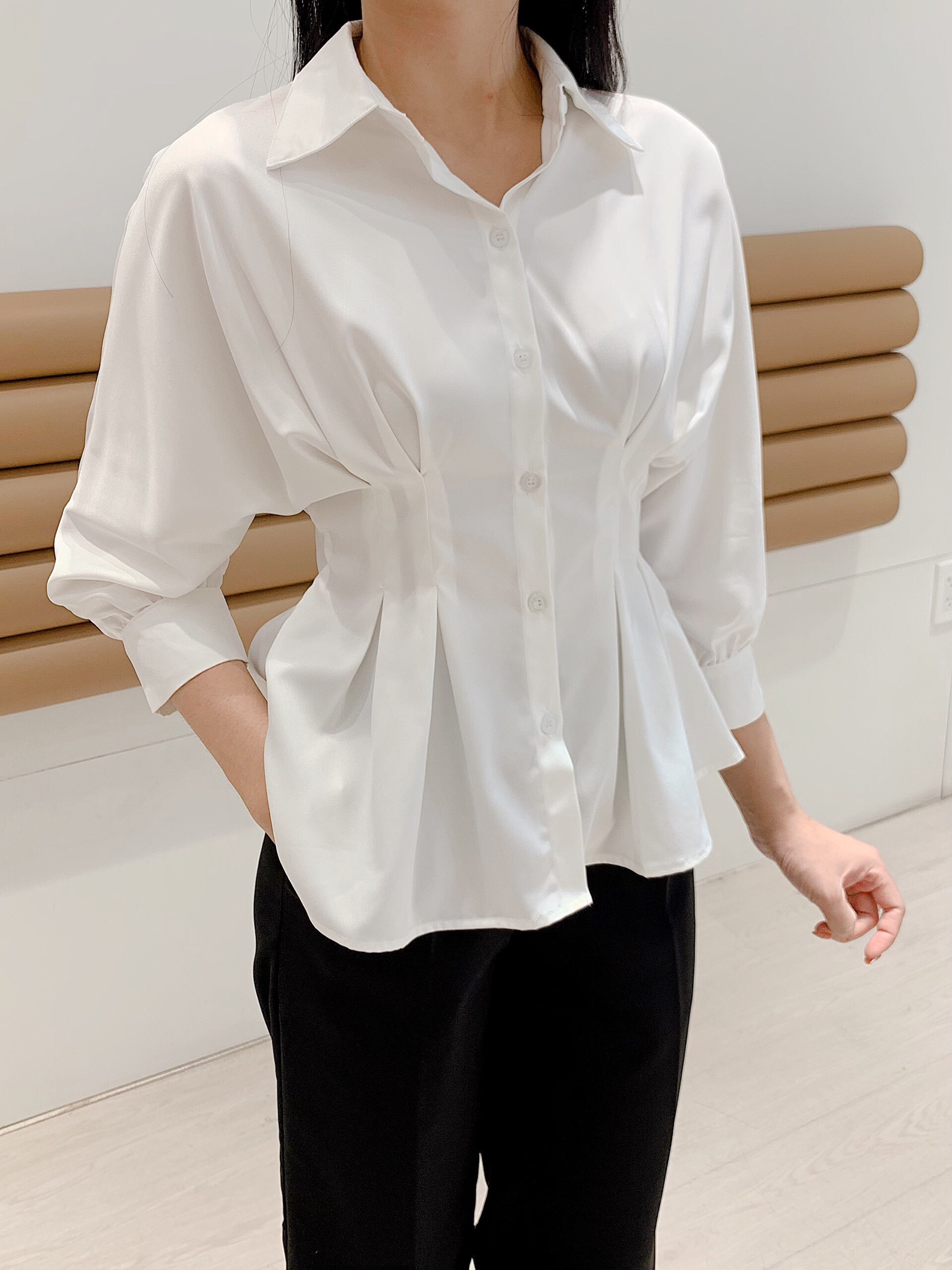 Áo sơ mi xếp li eo THE CIU - Polly Shirt