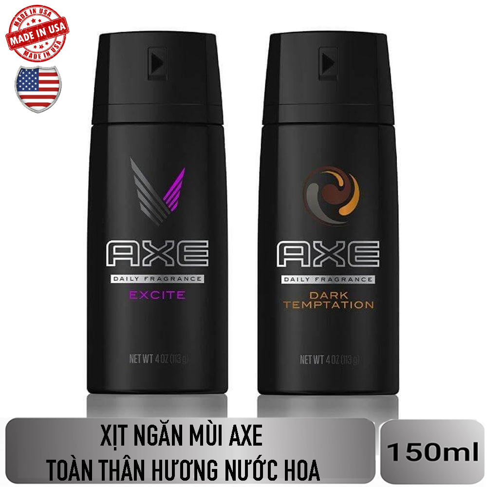 2 chai xịt khử mùi toàn thân AXE 150ml/chai