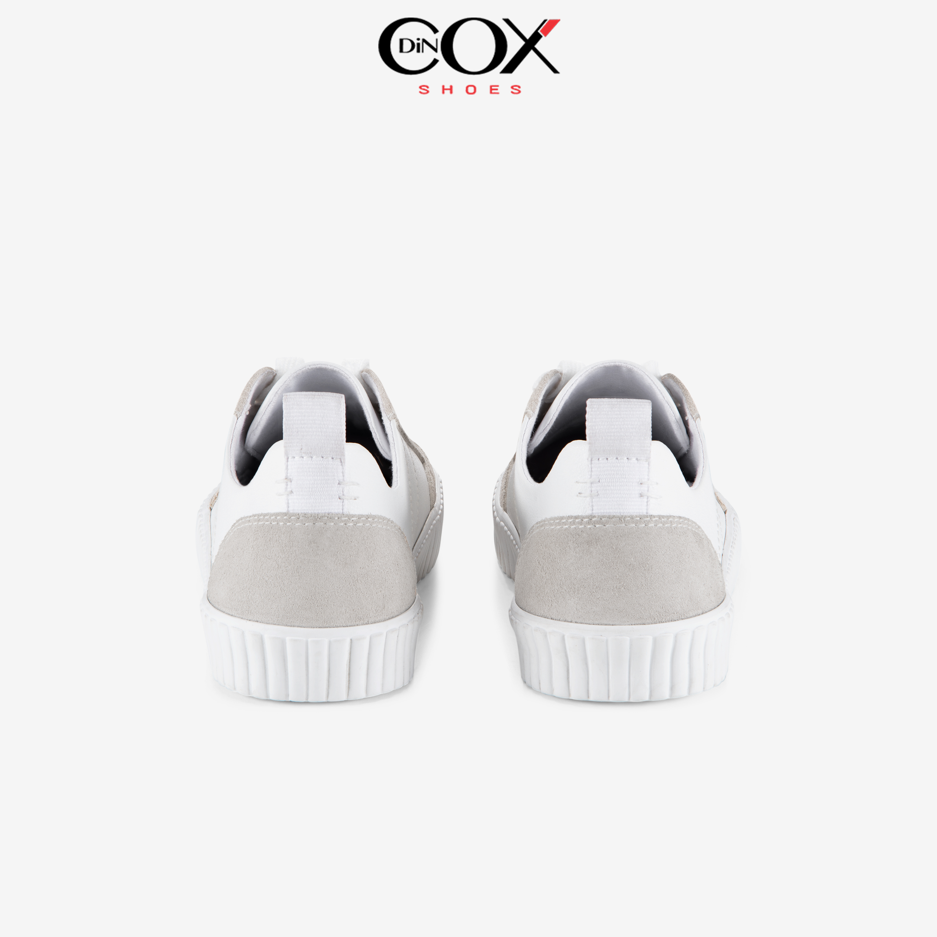 Giày Da Sneaker Nam Nữ E05 Off/White Dincox