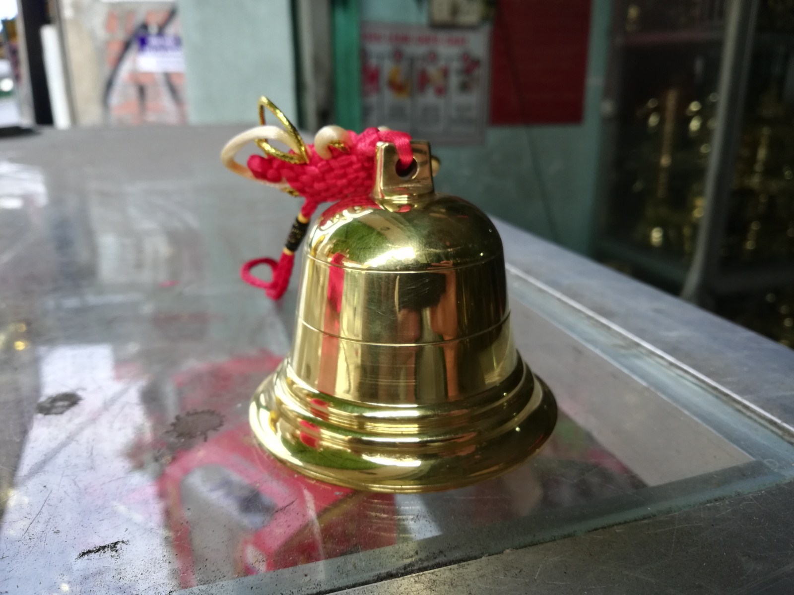 [Hàng đẹp] Chuông lắc đồng đk 7cm nguyên khối