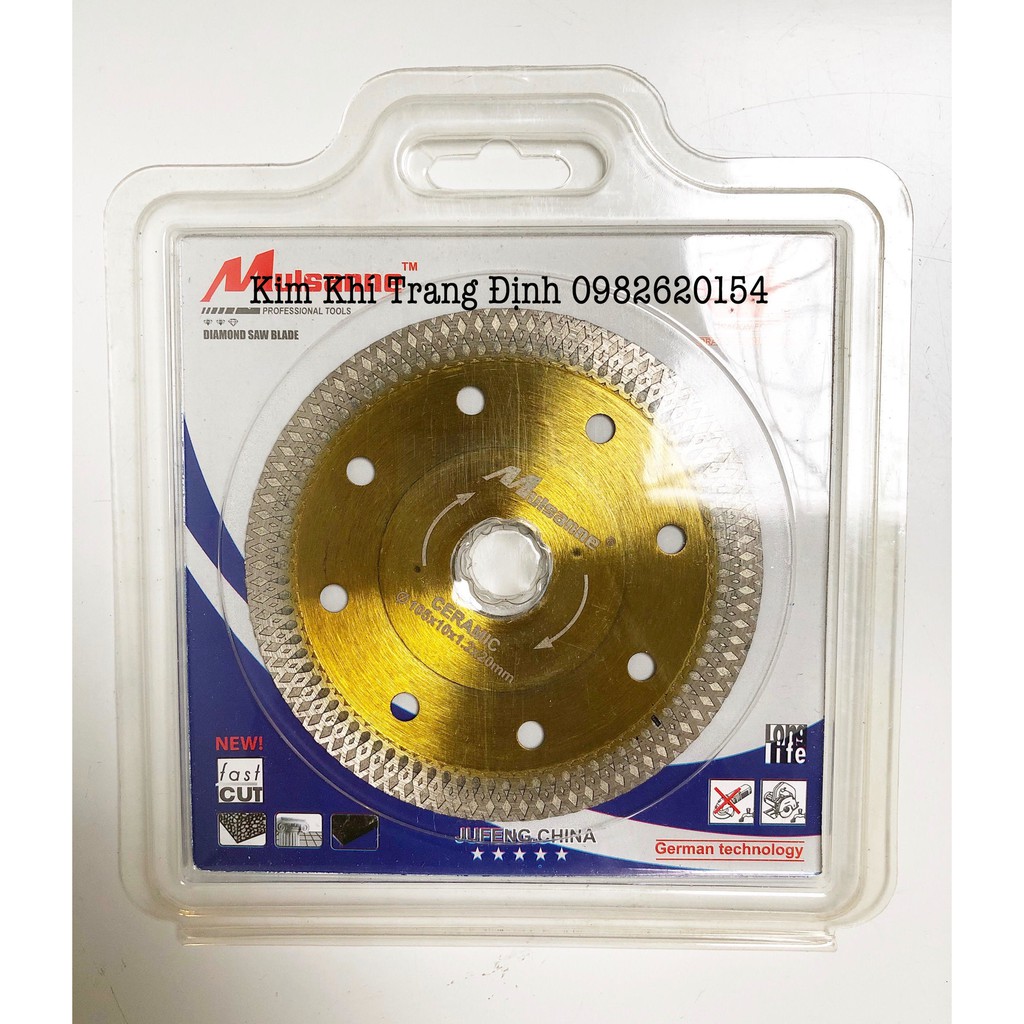 Lưỡi Cắt Gạch Đa Năng 100mm Mulsanne ( cắt khô + ướt)