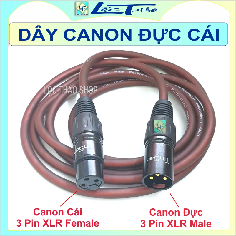 Dây Canon Đực Cái dài 1M 2M 3M 5M 10M (Dây Jack Canon, Dây tín hiệu 2 đầu Canon, Microphone Cable XLR Canon)
