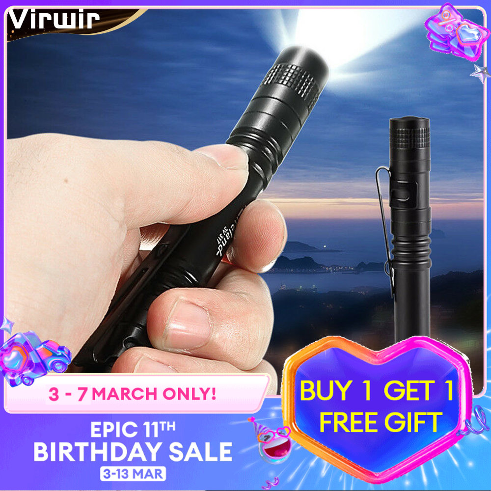 250000lm mini LED Penlight đèn Pin đèn pin Clip Pocket đèn chống nước