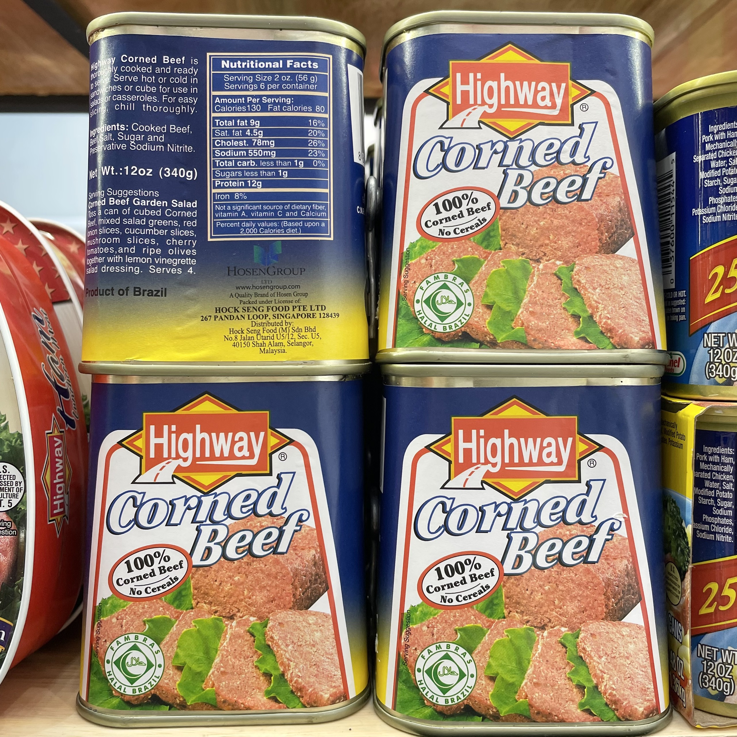 [New Date 08/2028]Thịt Bò Hầm Highway Corned Beef Hộp 340 gram Hàng Nhập