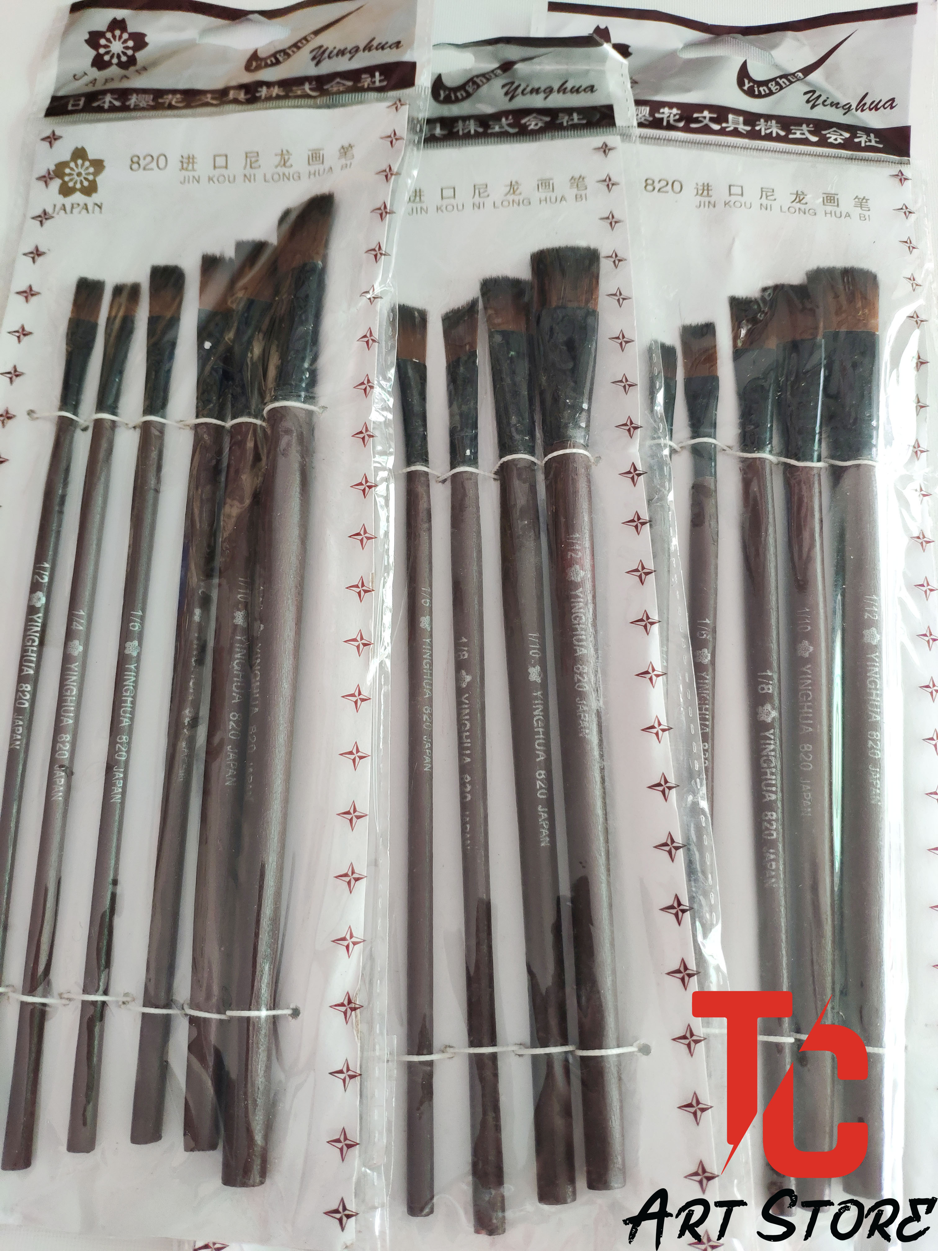 Bộ cọ lông mềm YINGHUA 820 ( 6 cây đầu dẹp)