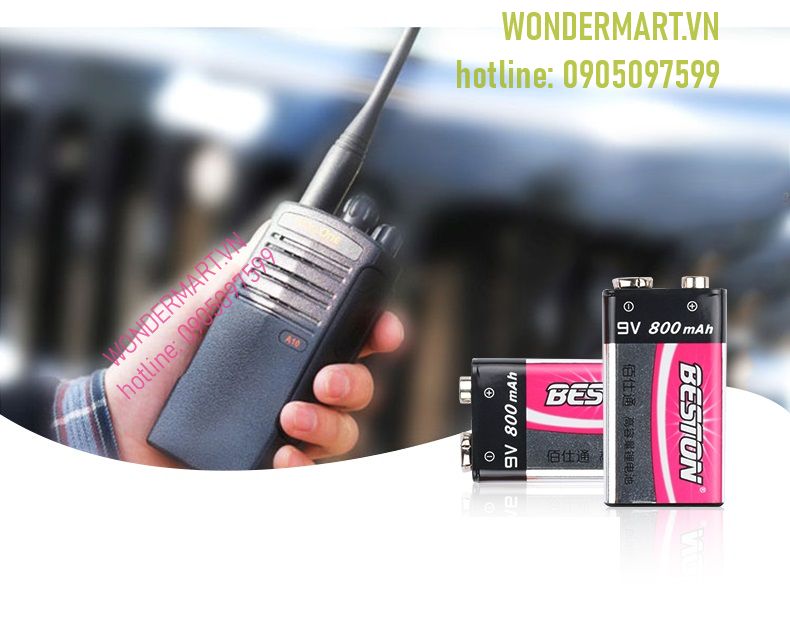 Pin sạc 9V li-ion BESTON 800mAh