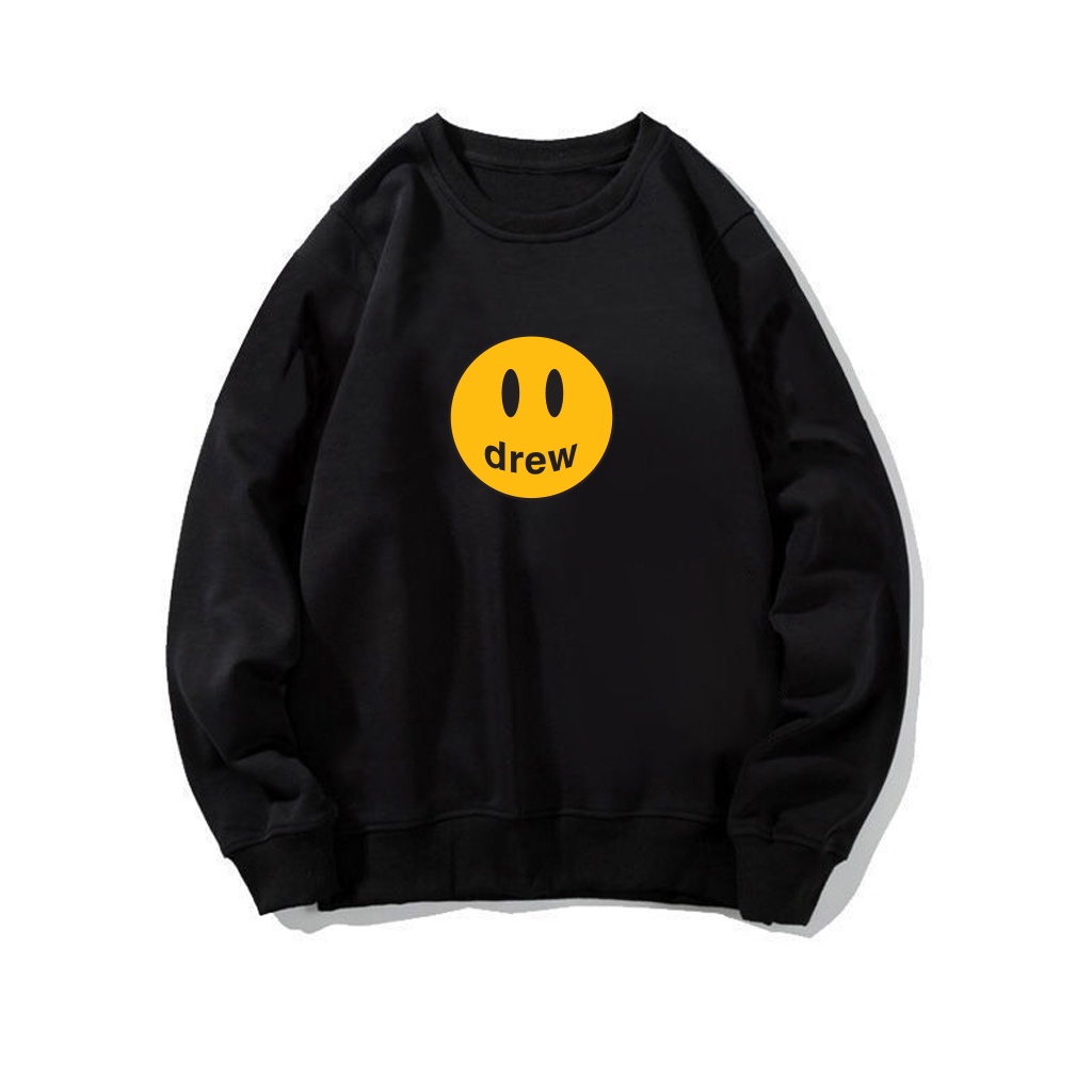 Áo hoodie basic DREW đen trắng nhiều size- dáng unisex nam nữ
