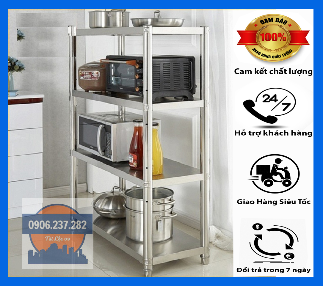Kệ bếp inox 4 tầng 53x100x35