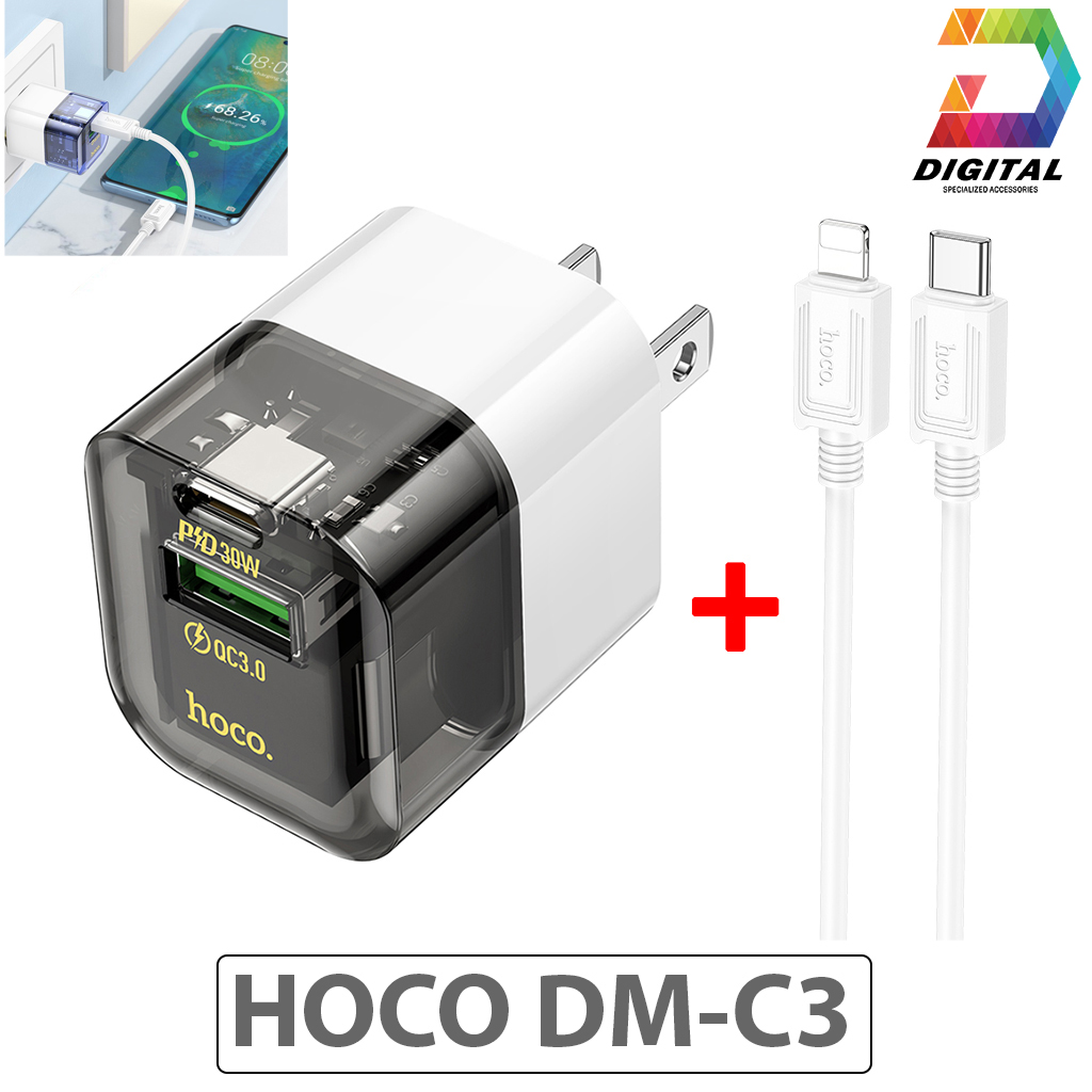 Bộ Sạc Nhanh Hoco DM-C3 30W Chính Hãng