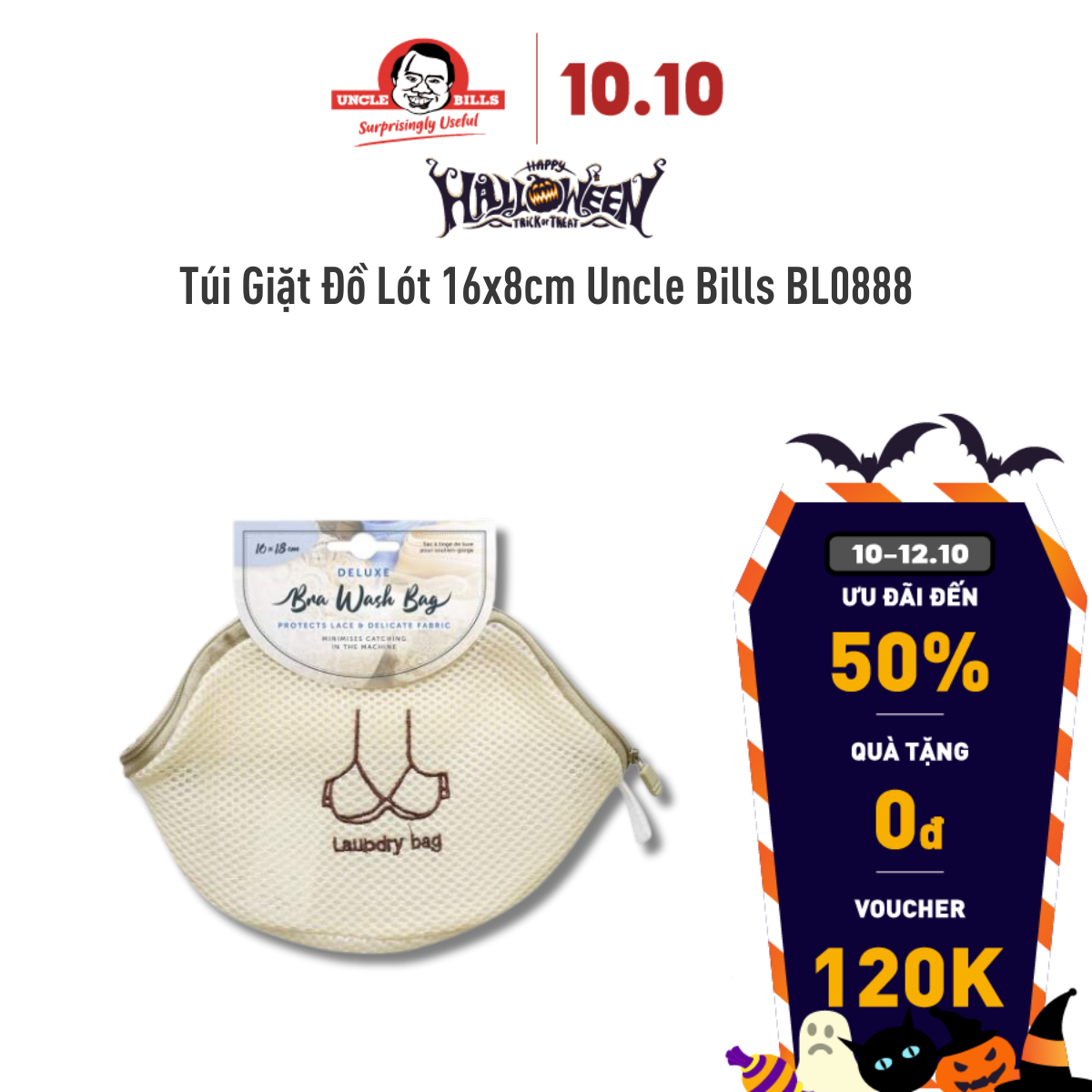 Túi giặt đồ lót 16x8cm uncle bills bl0888