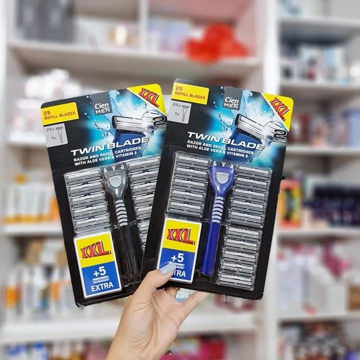 SET (1 Dao + 25 Lưỡi) - Dao Cạo Râu Cien Men Pháp