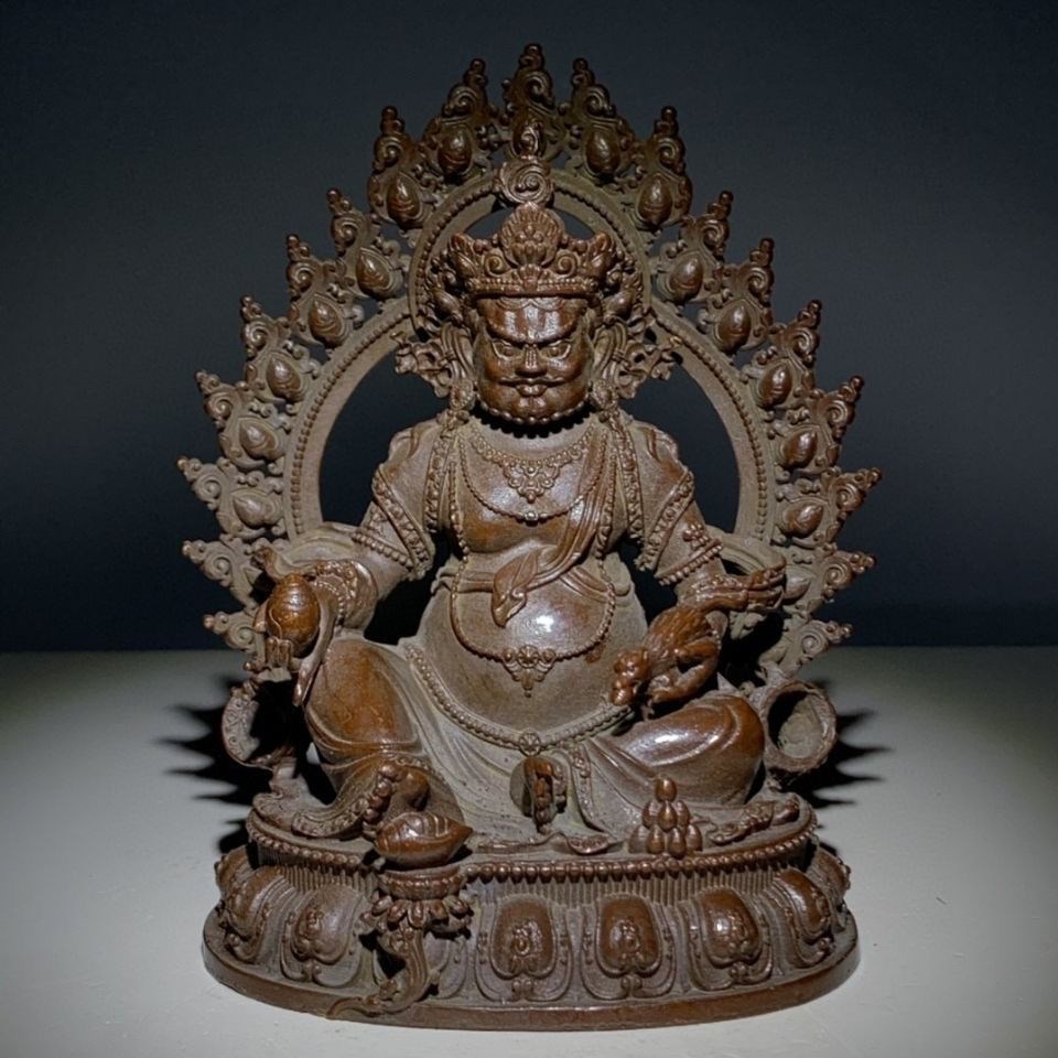 Đồ vật cũ được khai quật bởi sự trung thành của bồ tát fudo mingwang đồ trang trí tượng phật fudo mingwang huang caishen đồ cổ bộ sưu tập đồ cũ