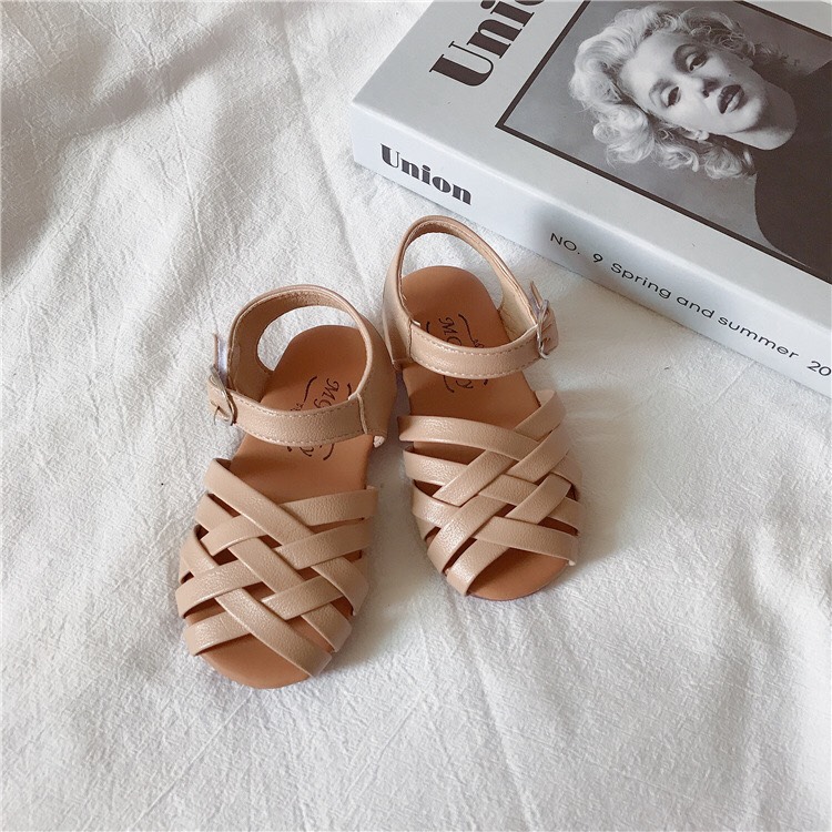 Dép cho bé gái Giày sandal quai đan chéo MG Baby chất da PU siêu mềm chắc chắn hàng chính hãng MG Baby cho bé V285