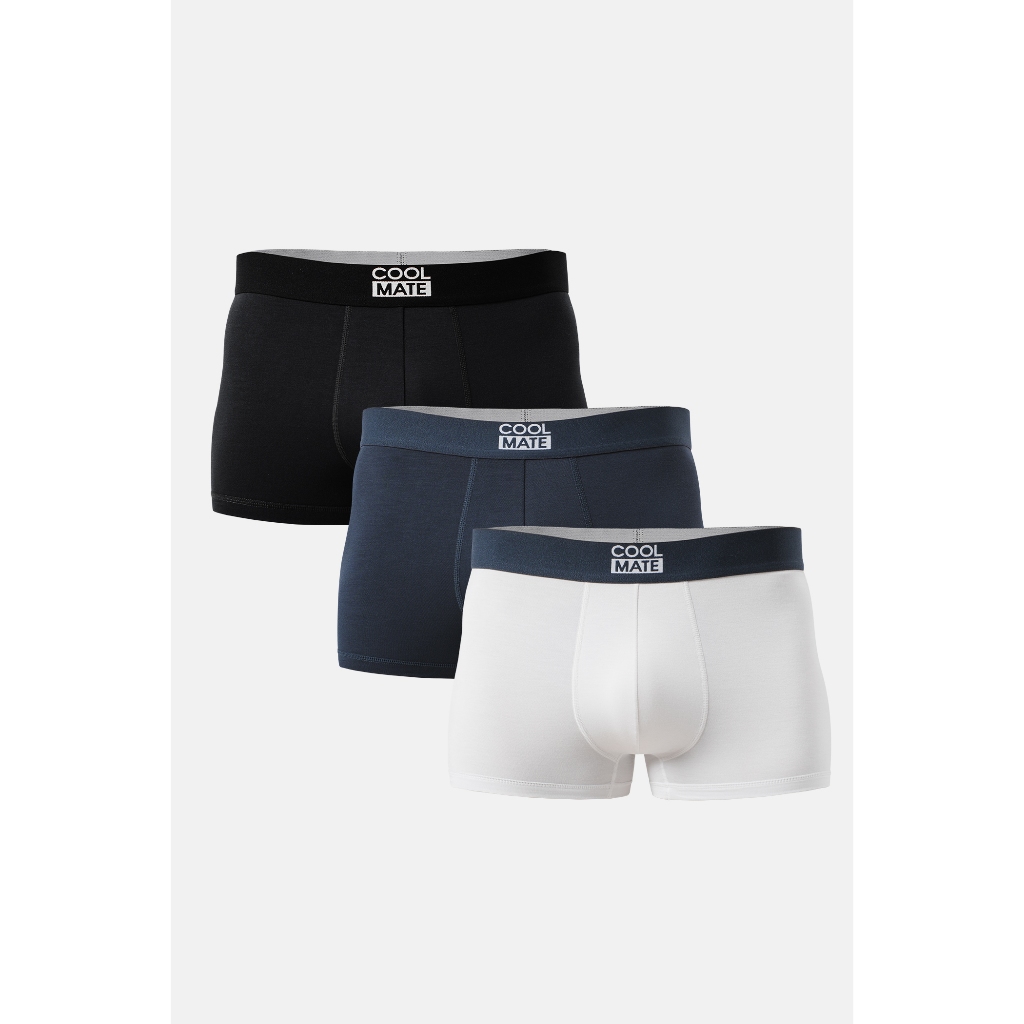 [CHỈ 20H 24-29.8 TẶNG QUÀ ĐƠN TỪ 299K]COMBO 3 Quần lót, sịp đùi boxer nam Trunk Bamboo kháng khuẩn cao cấp Coolmate