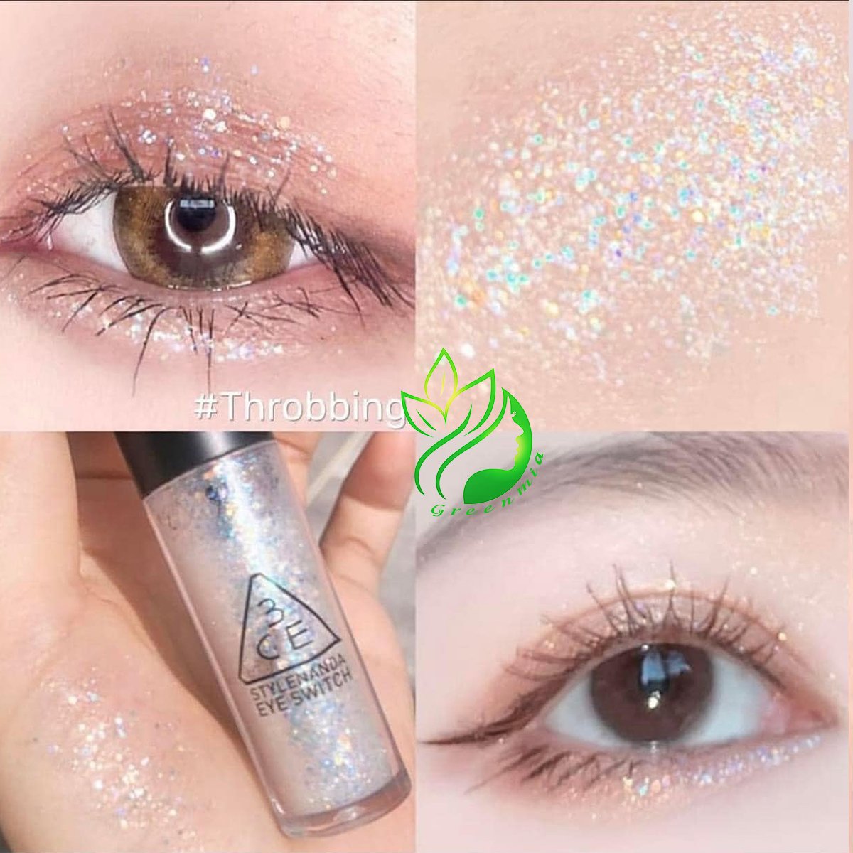Nhũ mắt 3ce eye switch bắt sáng siêu óng ánh lấp lánh stuck throbbing