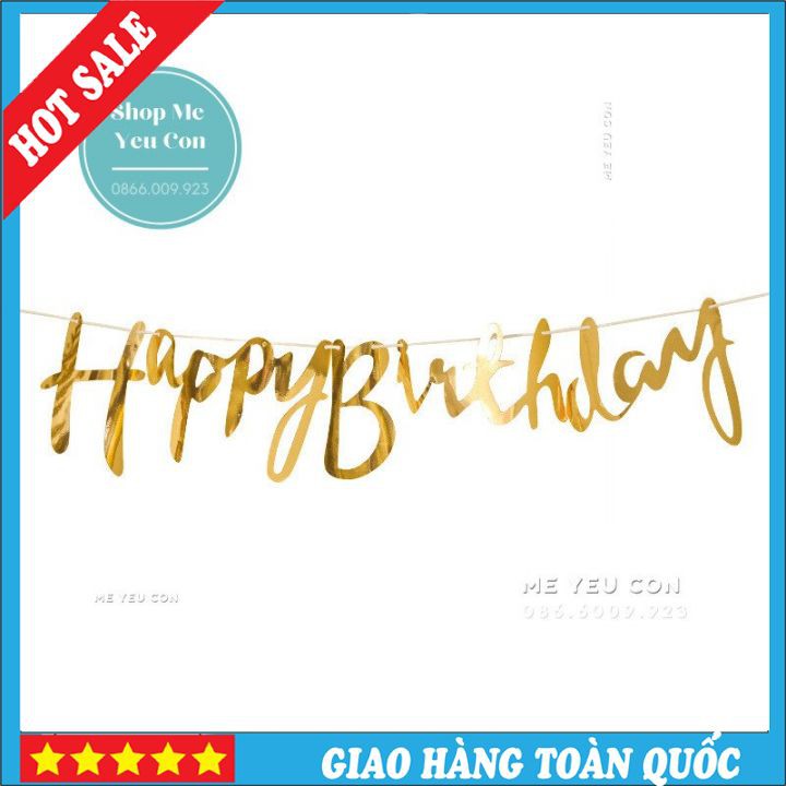 Dây Chữ HAPPY BIRTHDAY Trang Trí Sinh Nhật