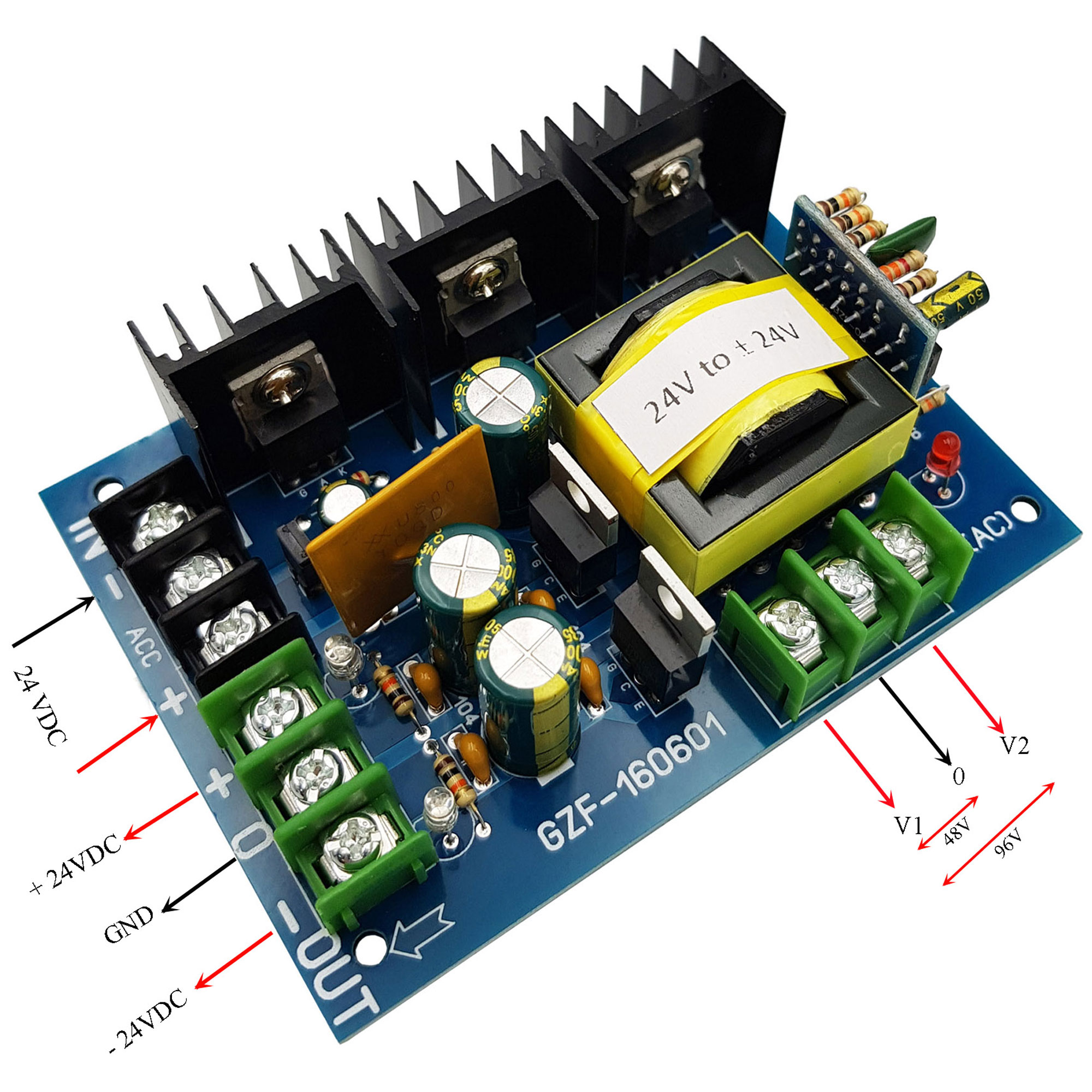 Module chuyển đổi 12vdc-24vdc ra nguồn đôi 12v-24v