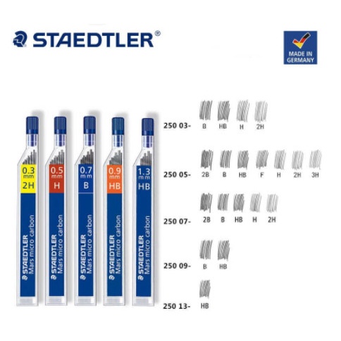 RUỘT CHÌ BẤM CAO CẤP STAEDTLER ĐỨC 250 05 2B