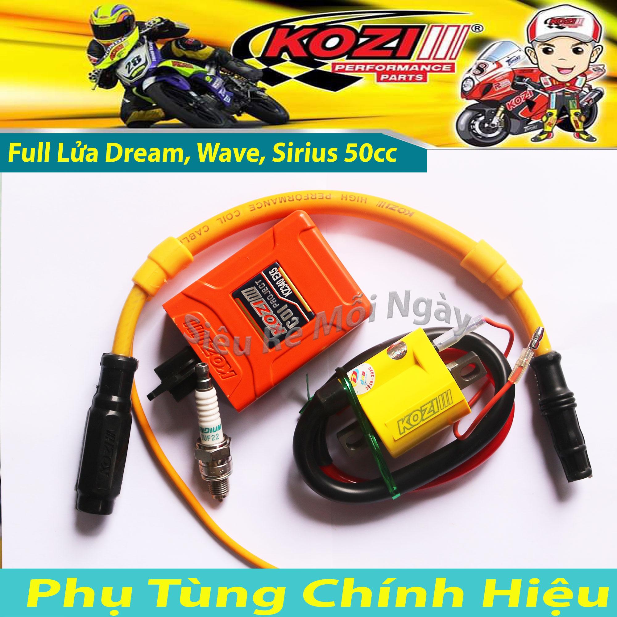 [HCM]Bộ Tứ Lửa Độ Kozi Mở Tua Wave 100 Dream Sirius 50cc Elegant 110cc