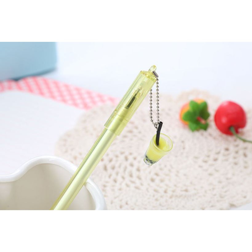 Bút Gel Nước Mực Đen Ly Trà Sữa H68