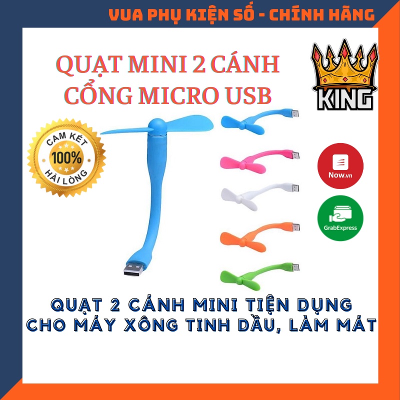 Quạt Usb Mini 2 Cánh - Cổng USB Uốn Dẻo , Cánh Rời , Siêu Mát
