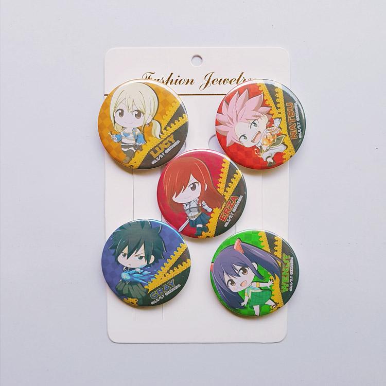 [HCM]Set 6 Huy hiệu Anime Fairy Tail