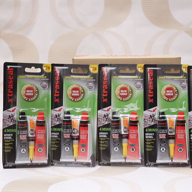 Keo Epoxy 2 thành phần X'traseal 4 Minutes Steel 17ml