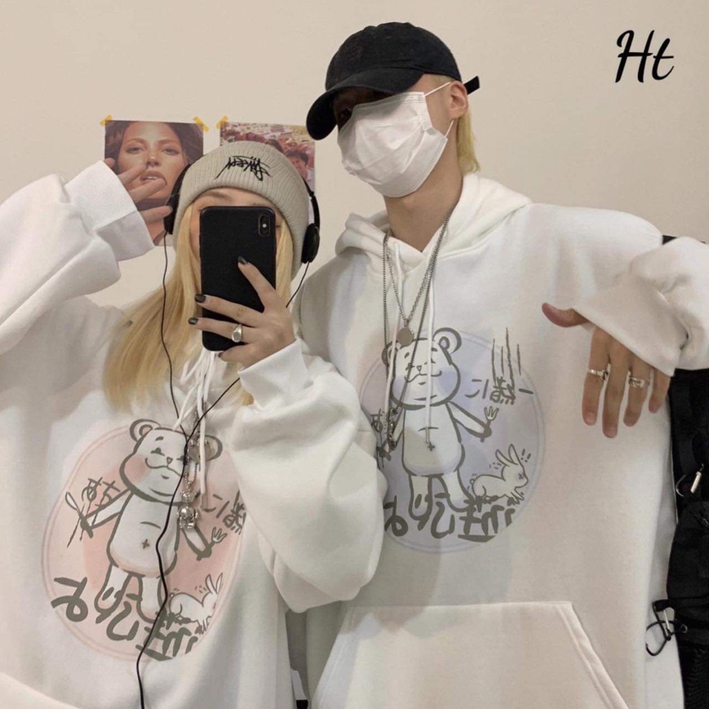 Áo hoodie 3d gấu đầu bếp HTH1120