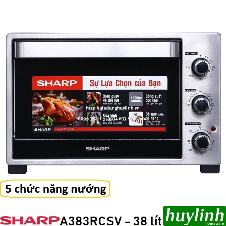 Lò nướng đối lưu Sharp 32 - 38 lít [5 - 12 chức năng] [A323 - A324 - A383 - A384]