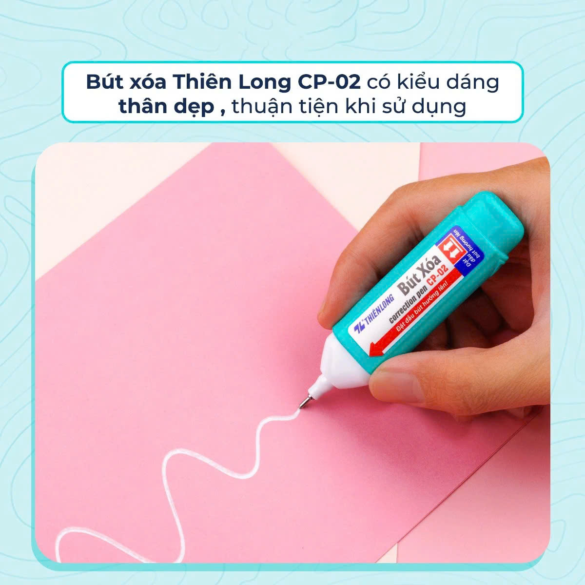 Bút Xóa 12 ml - Thiên Long CP-02 - Xanh Mint