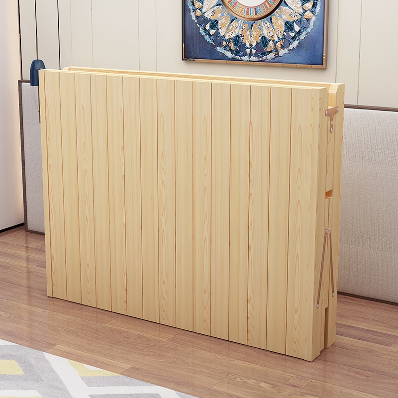 Folding Bed Pine Wood 5 size cushion pillow-bed folding compact-bed solid wood folding compact 9 included ảnh real)