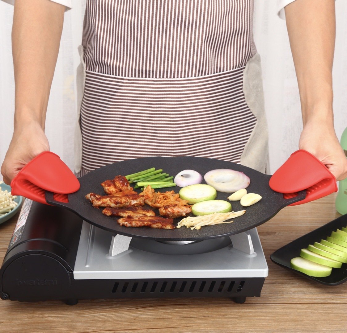 Chảo Đá Nướng Chống Dính Không Cần Dầu Ecoramic Hàn Quốc,Size 34cm, Chảo Đa Năng Chiên, Sào, Gián, Nướng BBQ Shop FC Kun