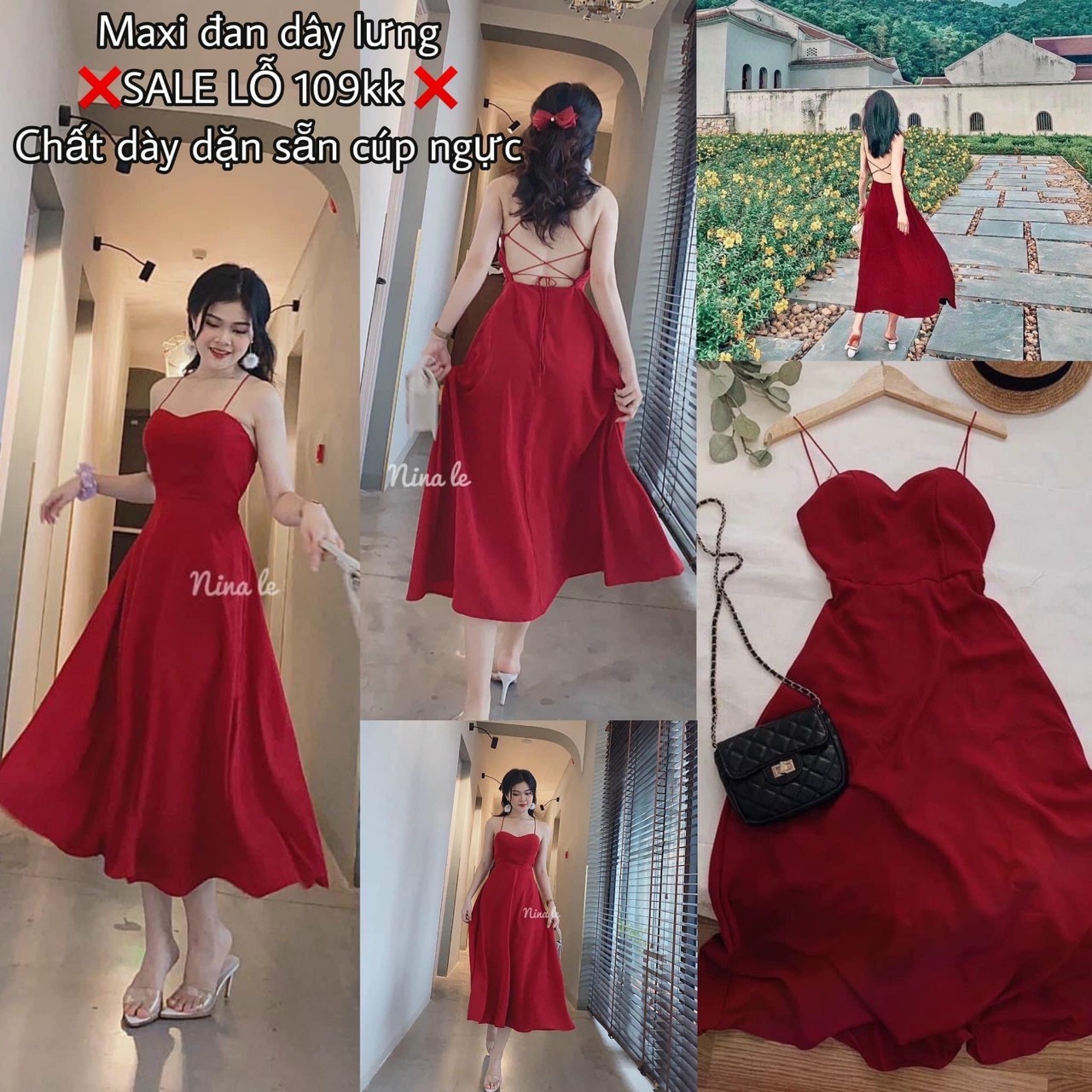 Đầm maxi 2 dây cúp ngực đan dây lưng #dammaxi2dây
