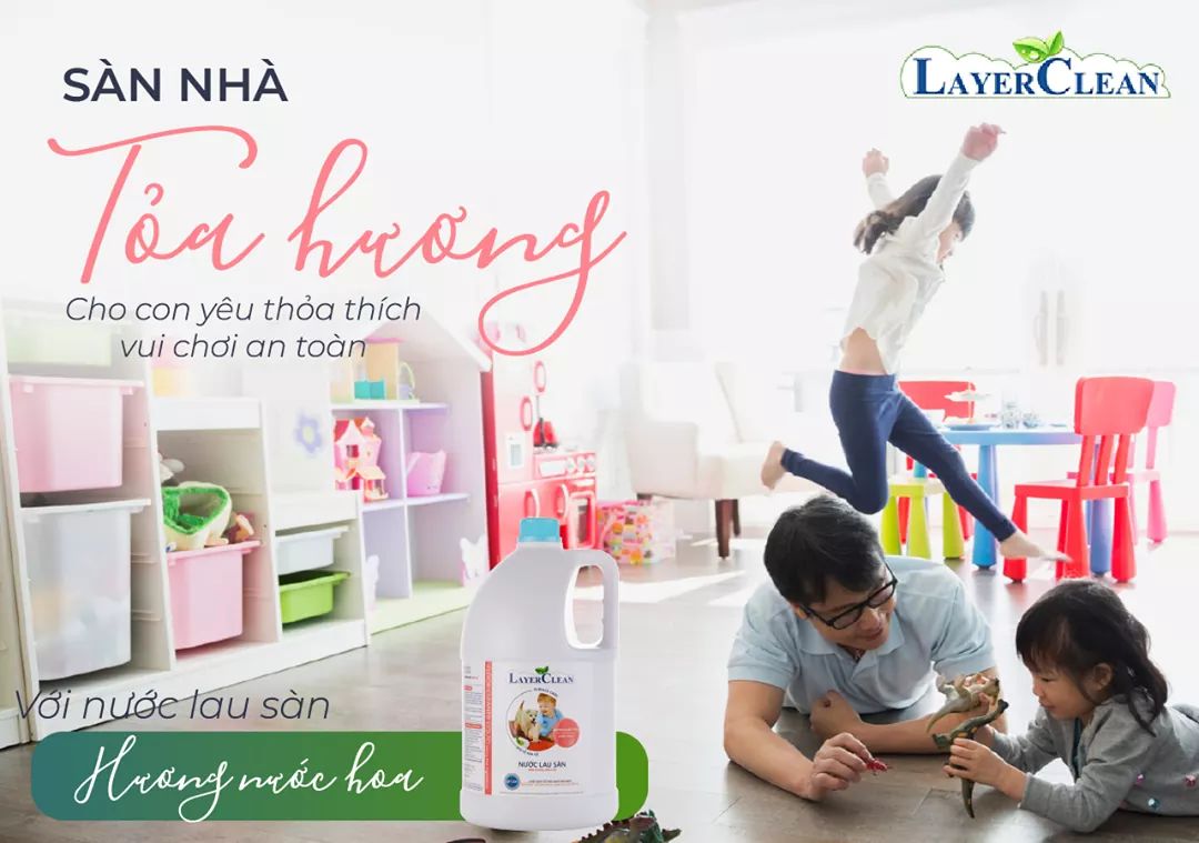 Nước lau sàn hữu cơ Layer Clean chai 300ml