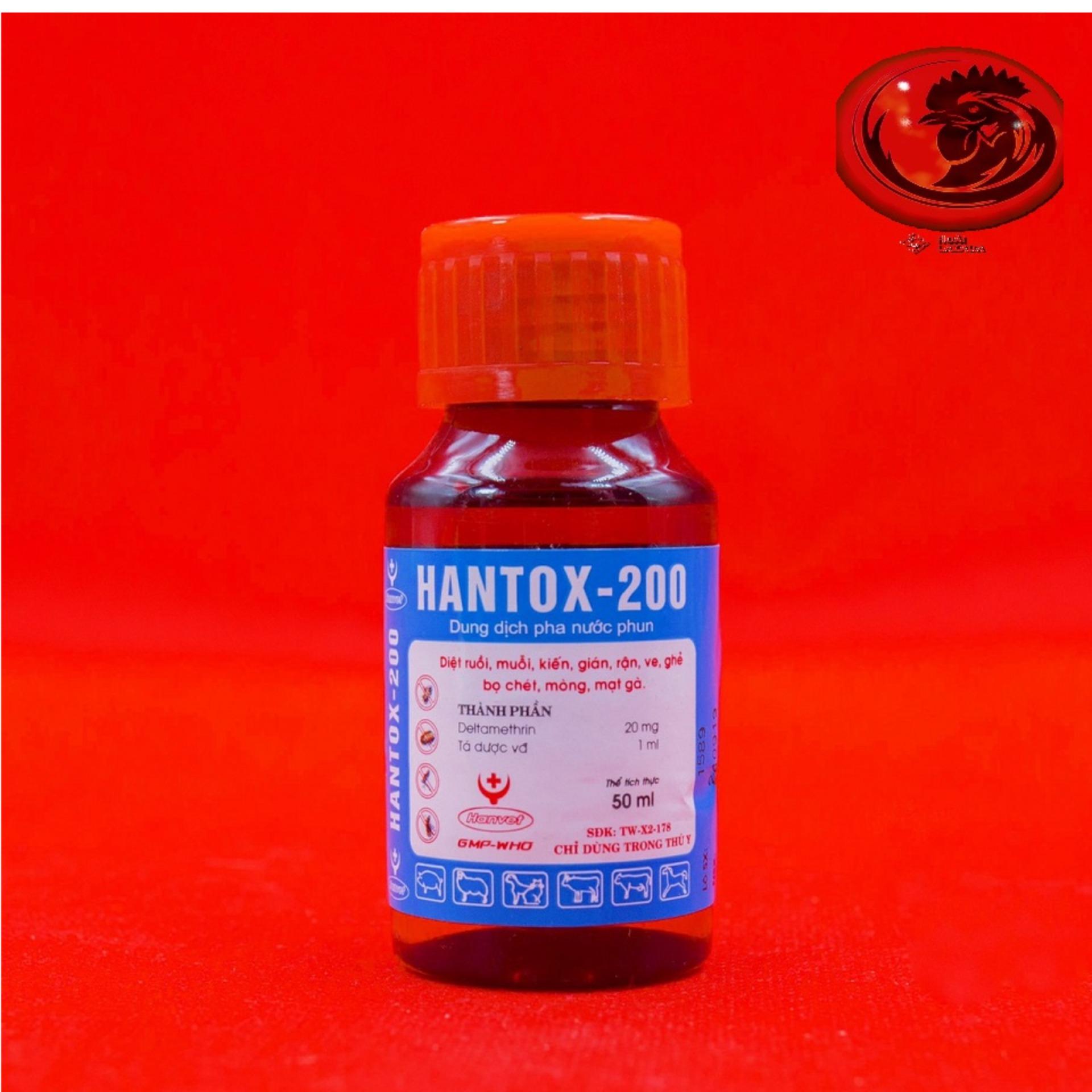 COMBO 2 LỌ Thuốc xit mạc, ve HANTOX 200 cho gà đá