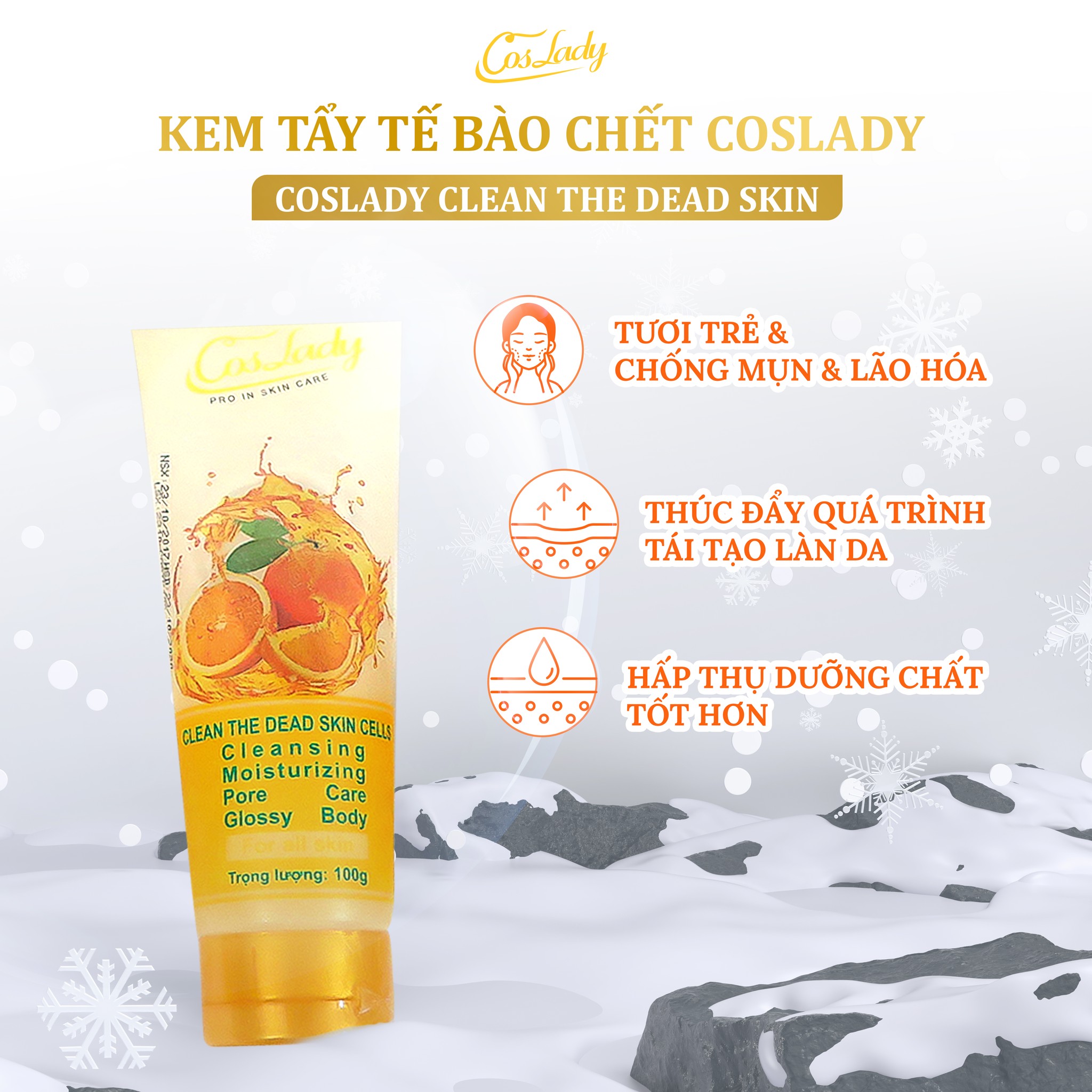TẨY TẾ BÀO CHẾT COSLADY 100ML