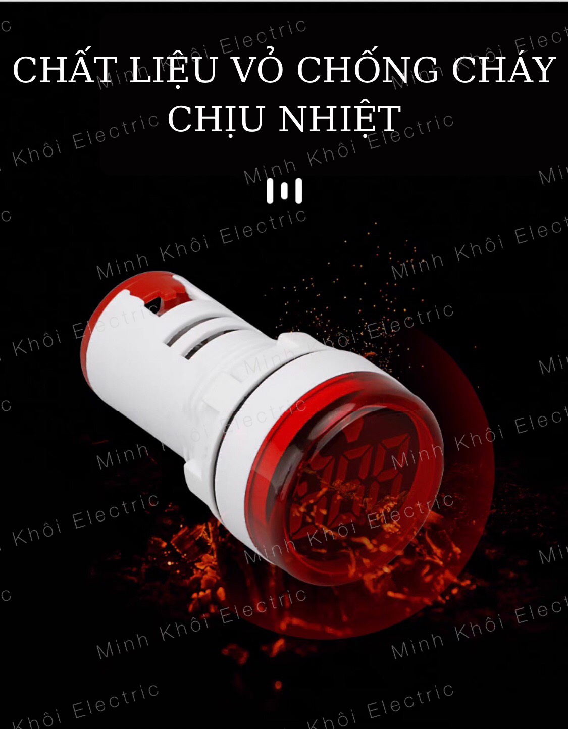 Đèn báo nhiệt độ phi 22, đèn nhiệt độ, đèn báo tủ điện