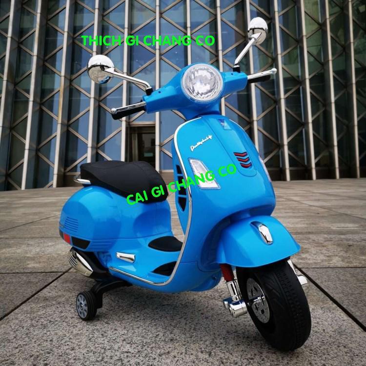 XE MÁY ĐIỆN TRẺ EM VESPA BÌNH 12V KIỂU MỚI