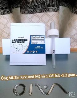 1 Ống Bơm ML Zin Kirkland Mỹ và 1 LCLTGói 1.2 g của Hãng Nutricost USA nổi thumbnail