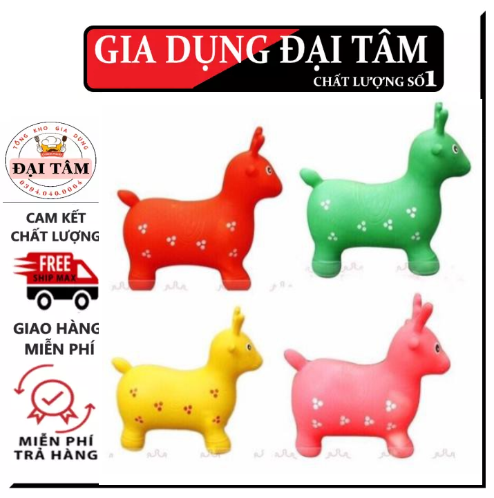 Thú nhún hơi cho bé thỏa sức vui chơI, thú nhún tuần lộc, loại to có nhạc