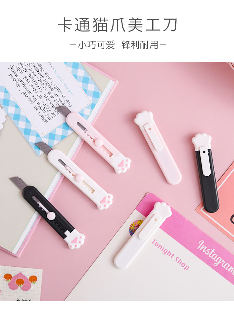 S12 Dao rọc giấy Mini chân mèo siêu cute