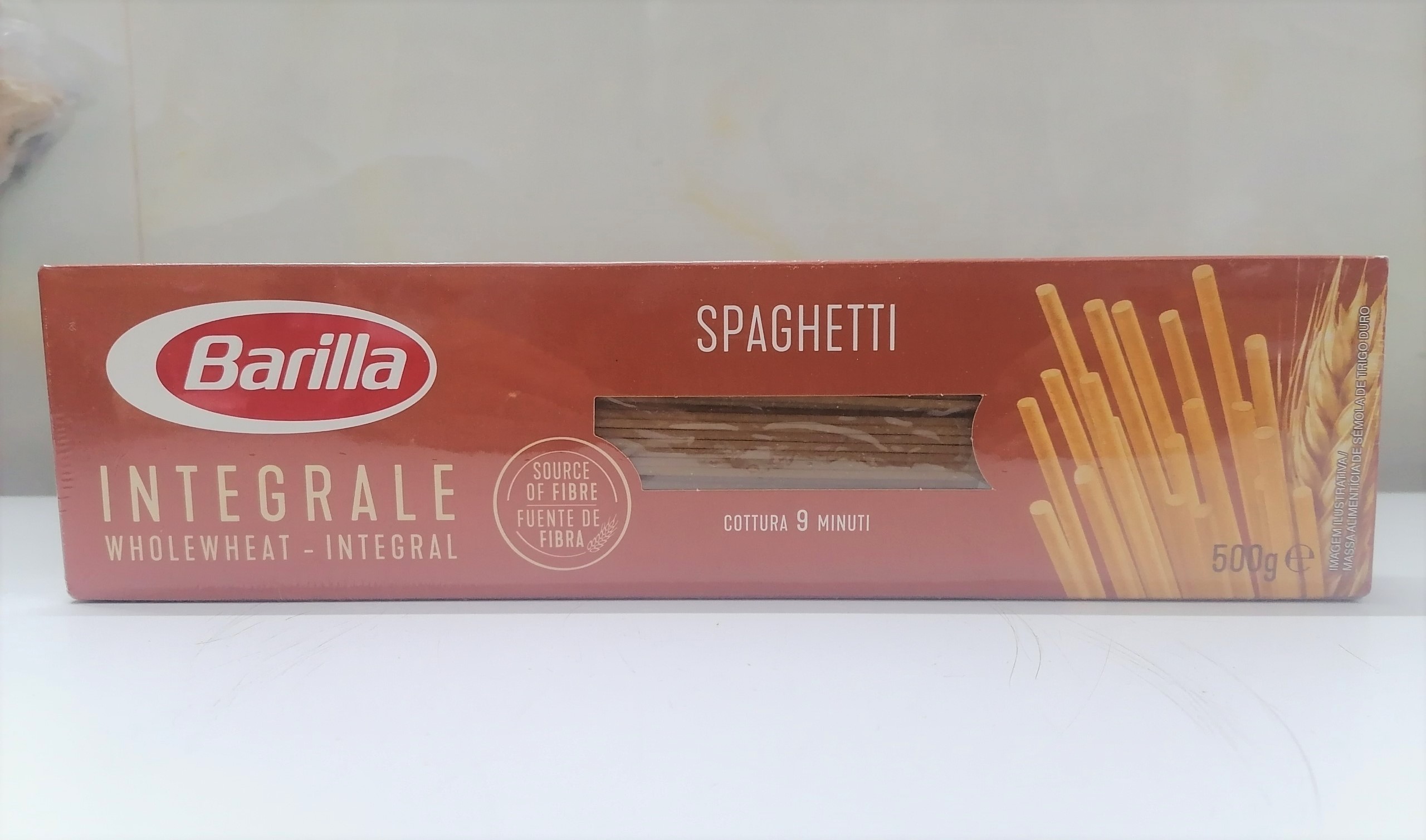 Hộp 500g MÌ Ý NGUYÊN CÁM Italia BARILLA Whole Wheat Spaghetti anm-hk