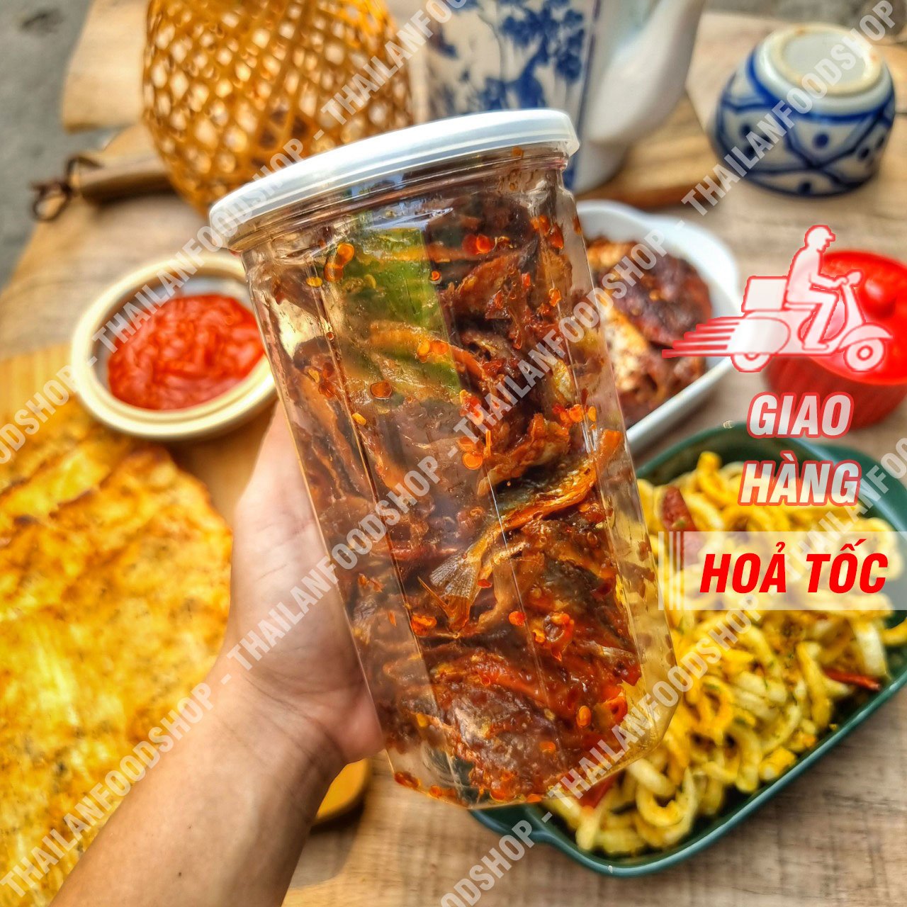 Khô Cá Chỉ Vàng Sốt Sate - Lon 300Gram