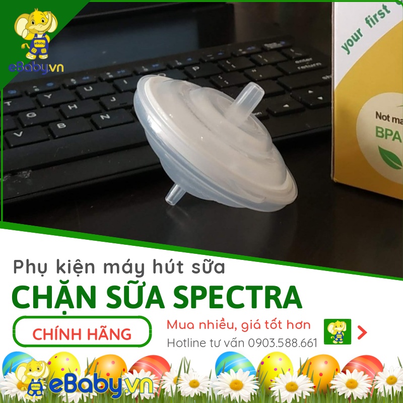 Phụ kiện máy hút sữa Spectra (bình sữa, nắp chặn sữa, van một chiều, ống dây)